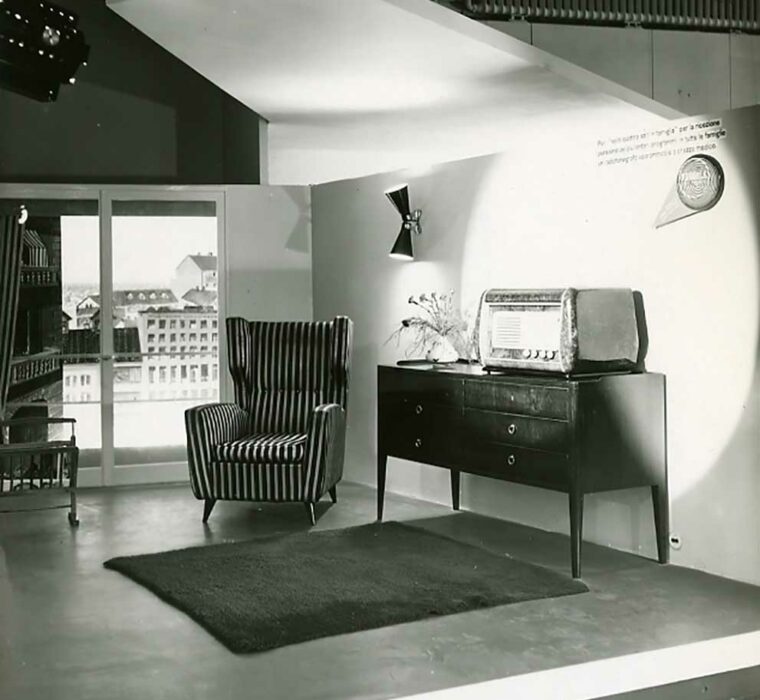 Allestimento Stand Phonola alla Mostra Radio (1950) Achille e Pier Giacomo Castiglioni