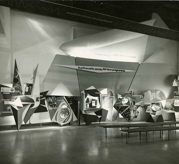 Allestimento Stand RAI alla Mostra Radio (1950) Achille e Pier Giacomo Castiglioni